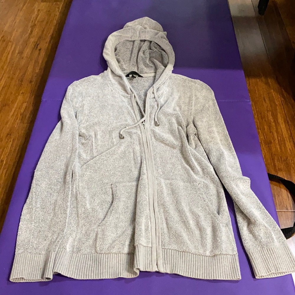 Soft Gray Sweater w/ Hood